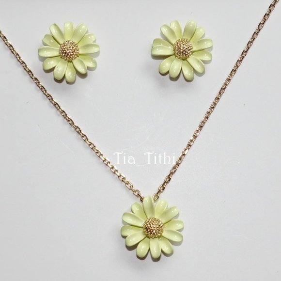 kate spade Jewelry - Kate Spade Flower Earrings and Mini Pendant Set